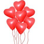 7 Adet Kalp Uçan Balon